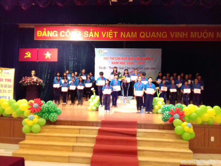 Hội Thi Chỉ Huy Đội Giỏi Quận 7 Năm học 2016 - 2017