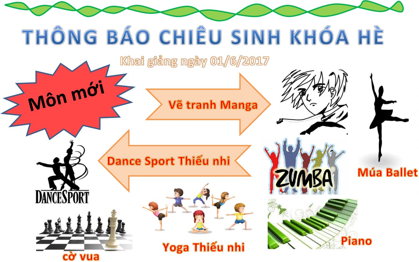 Thời khóa biểu các lớp học năng khiếu Hè năm 2017