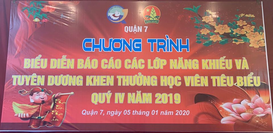Chương trình báo cáo các lớp năng khiếu Quý IV và tuyên dương khen thưởng năng khiếu 