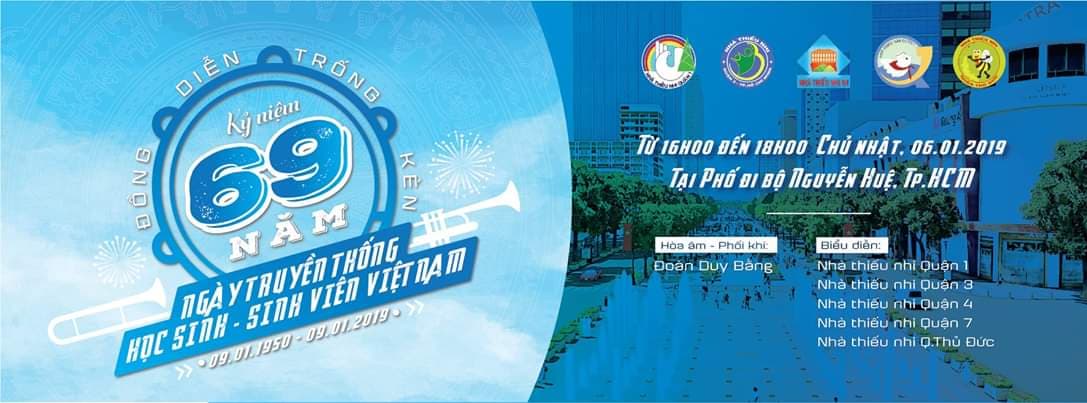 Đồng diễn Trống Kèn chào mừng 69 năm ngày truyền thống học sinh, sinh viên Việt Nam 